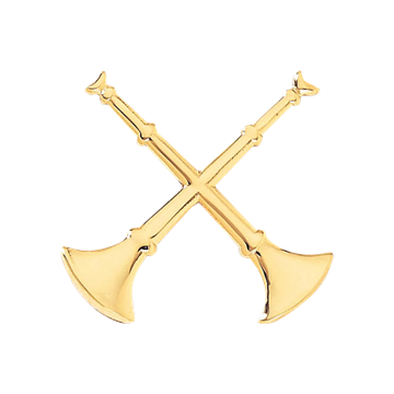 Blackinton A2903 Captain Hat Badge with Two Crossed Horns (1-5/8")