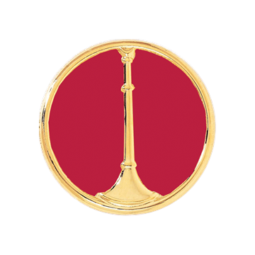 Blackinton A2952-DE Lieutenant Hat Badge w/ Single Vertical Horn (1-11/16")