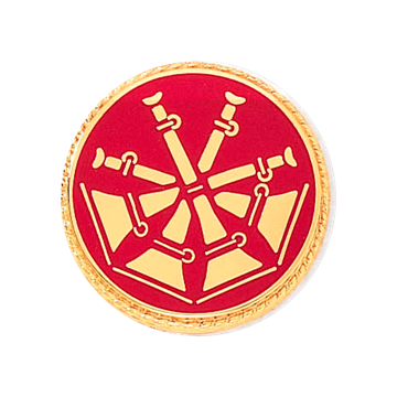 Blackinton A2988 Deputy Chief Four Crossed Bugles (15/16") Min Order: 2