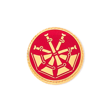 Blackinton A2989 Deputy Chief Four Crossed Bugles Seal (11/16") Min Order: 2