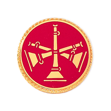 Blackinton A2991 Division / Assistant Chief Three Crossed Bugles (15/16") Min Order: 2