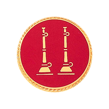 Blackinton A2997 Captain Two Vertical Horns w/ Rope Rim (15/16") Min Order: 2