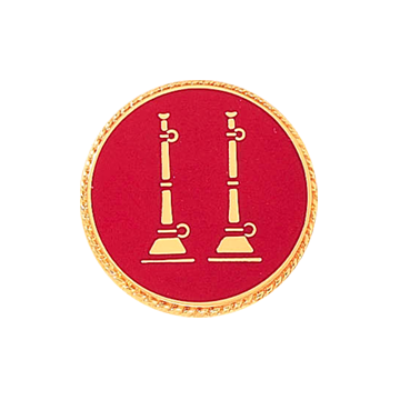 Blackinton A2998 Captain Two Vertical Horns w/ Rope Rim (11/16") Min Order: 2