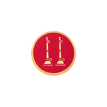 Blackinton A2999 Captain Two Vertical Horns w/ Rope Rim (1/2") Min Order: 2