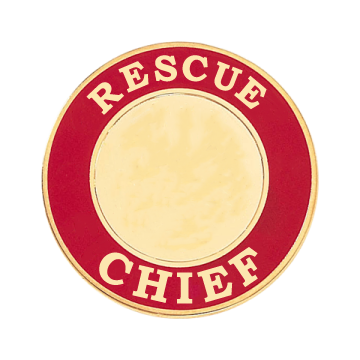 Blackinton A3061-B - Rescue Chief Circular Hat Cap Badge (1-1/2")