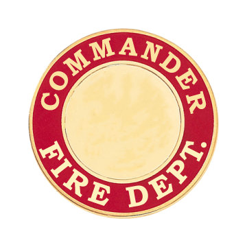 Blackinton A3061-C - Commander Fire Department Circular Hat Cap Badge (1-1/2")