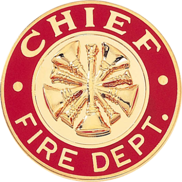 Blackinton A3061 - Chief Fire Department Circular Hat Cap Badge (1-1/2")