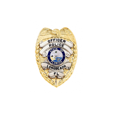 Blackinton A3095 Shield Badge with Eagle & Applied Panels (2-1/4" x 1-9/16")