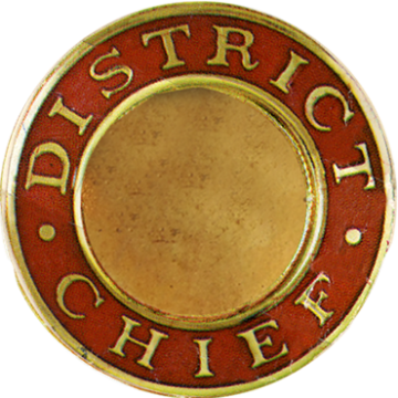 Blackinton A3316 - District Chief Circular Hat Cap Badge (1-1/2")