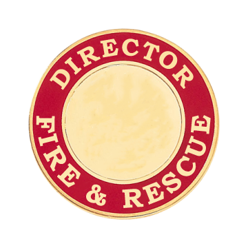 Blackinton A3317-B - Director Fire & Rescue Circle Hat Cap Badge (1-1/2")