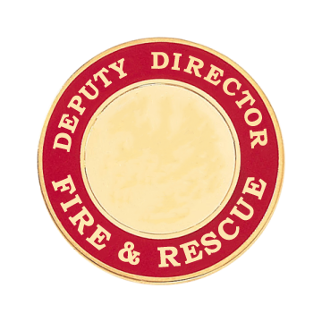 Blackinton A3317-C - Deputy Director Fire & Rescue Circle Hat Cap Badge (1-1/2")