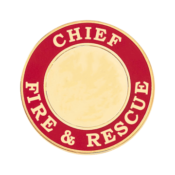 Blackinton A3317-E - Chief Fire & Rescue Circle Hat Cap Badge (1-1/2")