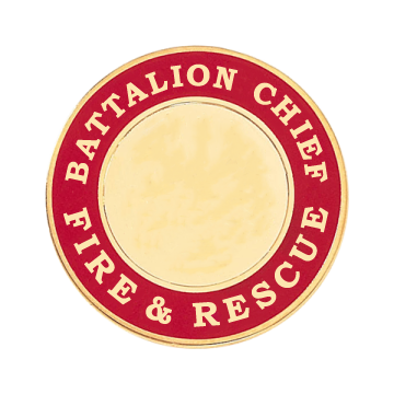Blackinton A3317-H - Battalion Chief Fire & Rescue Circle Hat Cap Badge (1-1/2")