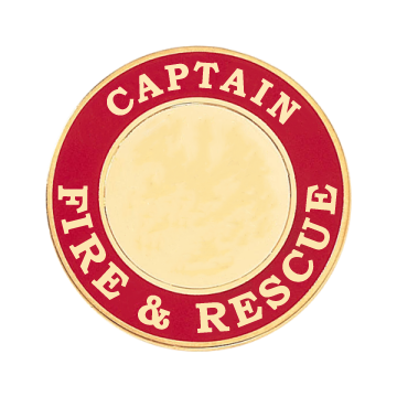 Blackinton A3317-J - Captain Fire & Rescue Circle Hat Cap Badge (1-1/2")