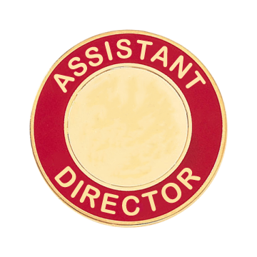 Blackinton A3317-K - Assistant Director Circle Hat Cap Badge (1-1/2")