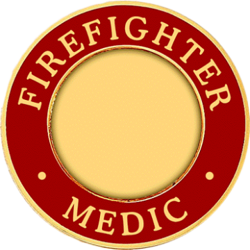 Blackinton A3317-M - Firefighter Medic Hat Cap Badge (1-1/2")