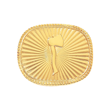 Blackinton A3370 Cap Badge with Left Facing Axe (1-3/16" x 1-7/16")