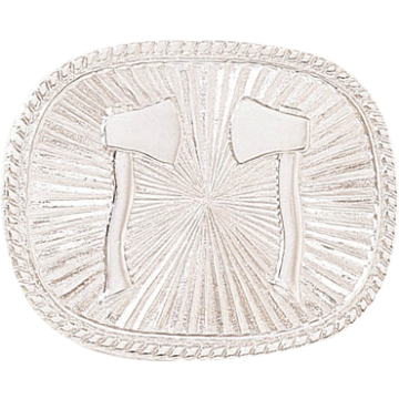 Blackinton A3371 Cap Badge with Two Vertical Facing Axes (1-3/16" x 1-7/16")