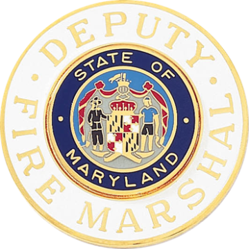 Blackinton A3375-A - Deputy Fire Marshal Circular Hat Cap Badge (1-1/2")