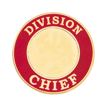 Blackinton A3375-B - Division Chief Circular Hat Cap Badge (1-1/2")