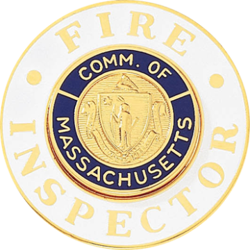 Blackinton A3377-A - Fire Inspector Circular Hat Cap Badge (1-1/2")
