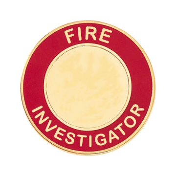 Blackinton A3377-C - Fire Investigator Circular Hat Cap Badge (1-1/2")