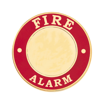 Blackinton A3377 - Fire Alarm Circular Hat Cap Badge (1-1/2")