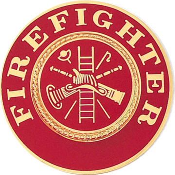 Blackinton A3378 - Firefighter Circular Hat Cap Badge (1-1/2")