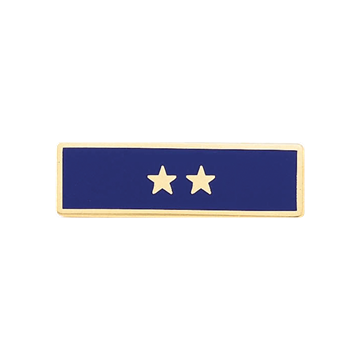 Blackinton A346-B Years of Service Recognition Bar with 2 Stars (1-7/16" x 7/16")