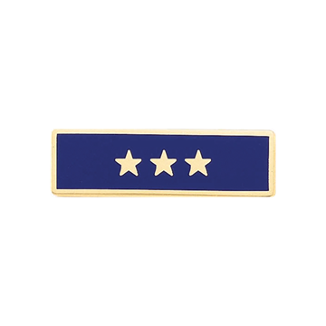 Blackinton A346-C Years of Service Recognition Bar with 3 Stars (1-7/16" x 7/16")