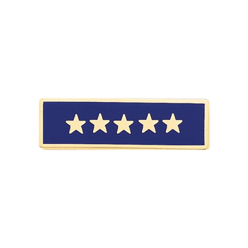 Blackinton A346-E Years of Service Recognition Bar with 5 Stars (1-7/16" x 7/16")