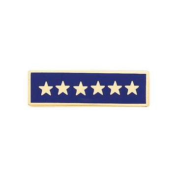 Blackinton A346-F Years of Service Recognition Bar with 6 Stars (1-7/16" x 7/16")