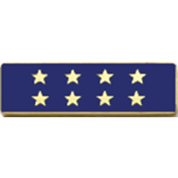 Blackinton A346-G Years of Service Recognition Bar with 8 Stars (1-7/16" x 7/16")