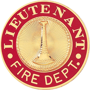 Blackinton A3548 - Lieutenant Fire Department Circular Hat Cap Badge (1-1/2")