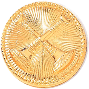 Blackinton A3575 Two Crossed Horns w/ Rays Seal (15/16") Min Order: 2