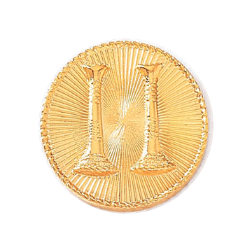 Blackinton A3614 Captain Two Vertical Horns w/ Rays Seal (15/16") Min Order: 2