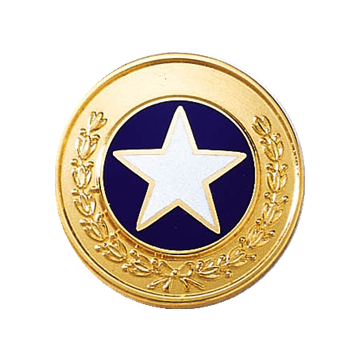 Blackinton A3760 Single Star with Wreath (15/16") Min Order: 2