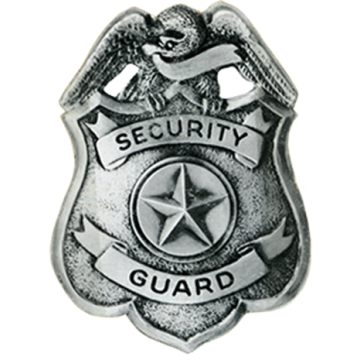 Blackington A3852 Shield Badge with Eagle - Security Guard (3-1/16" x 2-1/4")