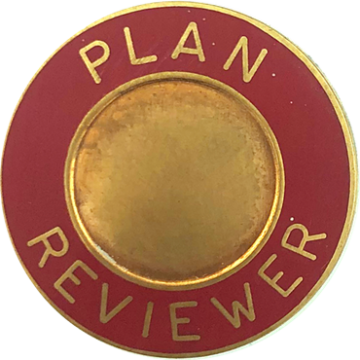 Blackinton A3953-CJ - Plan Reviewer Collar Seal Insignia (15/16") Min Order: 2
