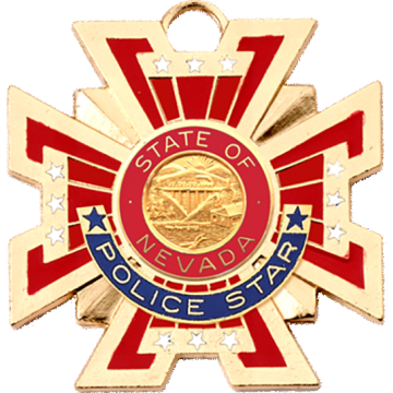 Blackinton A4121-A Red Medal of Heroism & Achievement