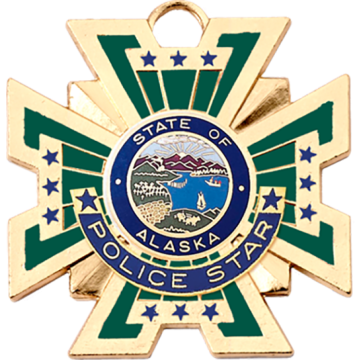 Blackinton A4121-D Green Medal of Heroism & Achievement