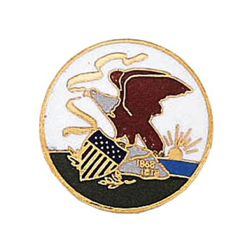 Blackinton A4517 Eagle and American Flag Shield Seal (15/16") Min Order: 2