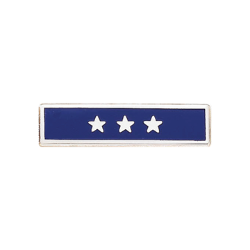 Blackinton A4616-F Years of Service Commendation Bar w/ 3 Stars (1-3/8" x 5/16")