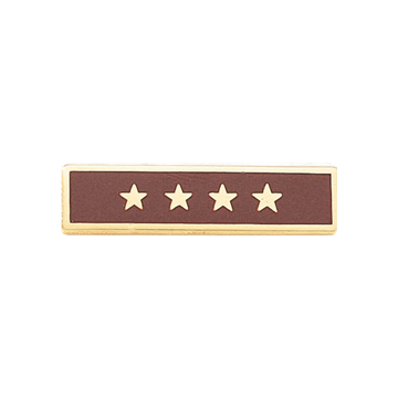 Blackinton A4616-G Years of Service Commendation Bar w/ 4 Stars (1-3/8" x 5/16")