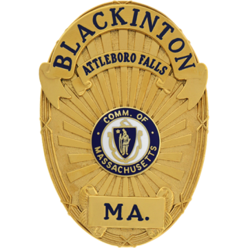 Blackinton A4684-V2 - Oval Badge with Applied Panels (3-3/8" x 2-1/4")