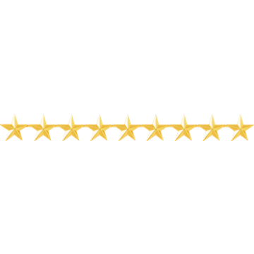 Blackinton A4888-9 Nine Smooth Stars on a Bar (5/8") (Individual)