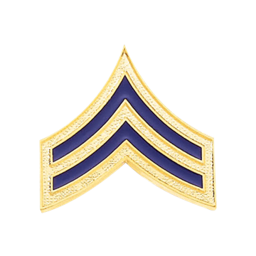 Blackinton A5311-A Corporal Chevrons with or without Enamel (Pair) (1-1/8" x 1")