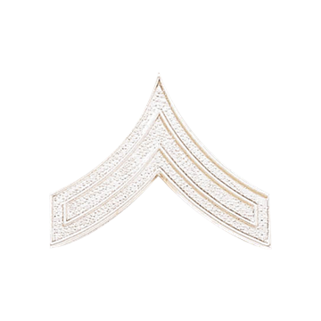 Blackinton A5311-B Private 1st Class Chevrons with or without Enamel (Pair) (1-1/8" x 7/8")