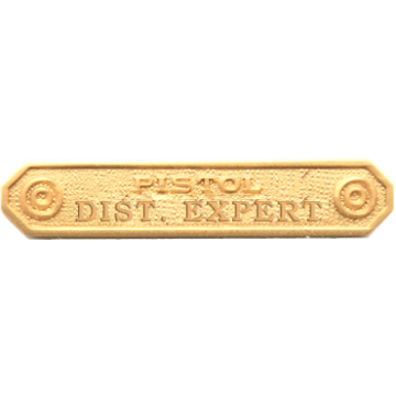 Blackinton A6140-L Pistol Dist. Expert Plain Marksmanship Bar (5/16" x 1-11/16")