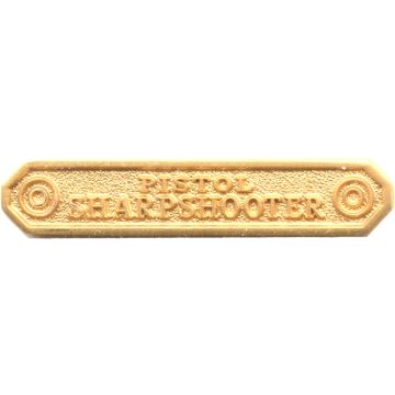 Blackinton A6140-J Pistol Sharpshooter Marksmanship Bar (5/16" x 1-11/16")